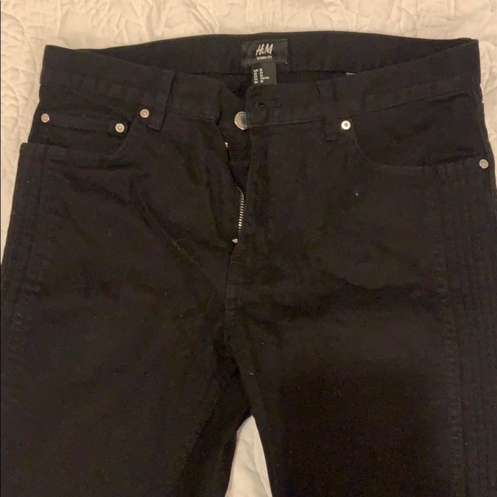 Black H&M multiple seam jeans